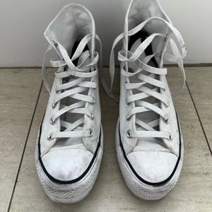 Platform white converse 9